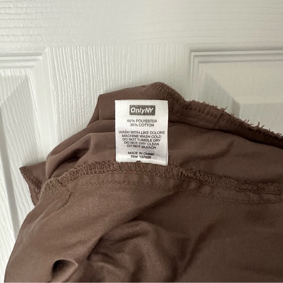 Only NY Brown Shorts Elastic Waistband Integral Belt - Picture 5 of 7